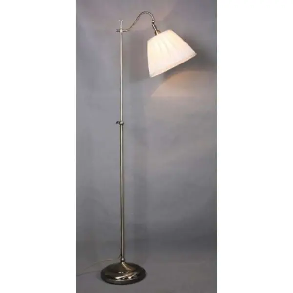 Suffolk Floor Lamp Rise & Fall Antique Brass C/W Shade