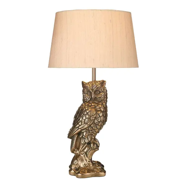 Tawny Owl Bronze Table Lamp