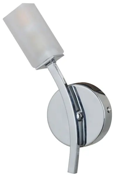 Topaz 1 Light Polished Chrome Wall Light c/w Square Glass