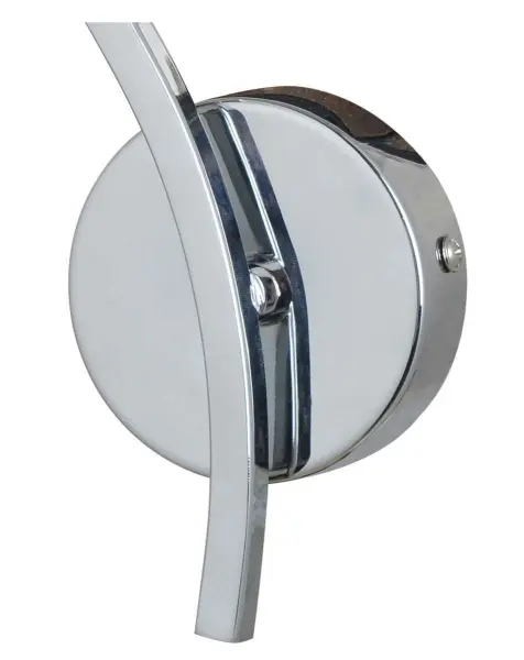 Topaz 1 Light Polished Chrome Wall Light c/w Square Glass