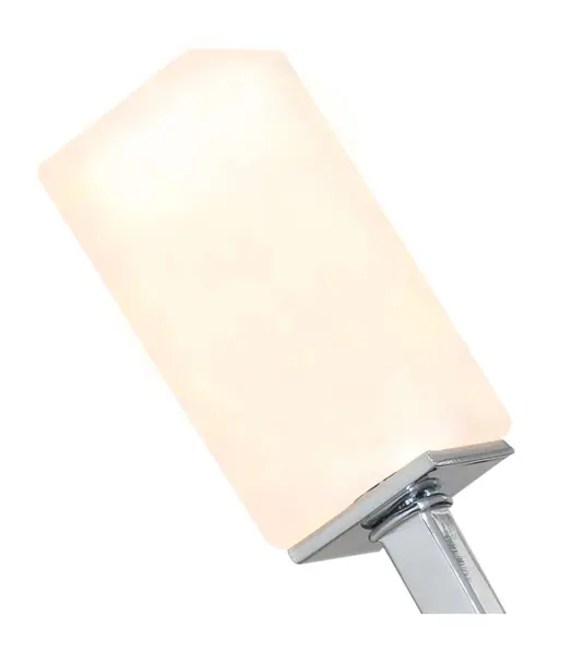 Topaz 1 Light Polished Chrome Wall Light c/w Square Glass