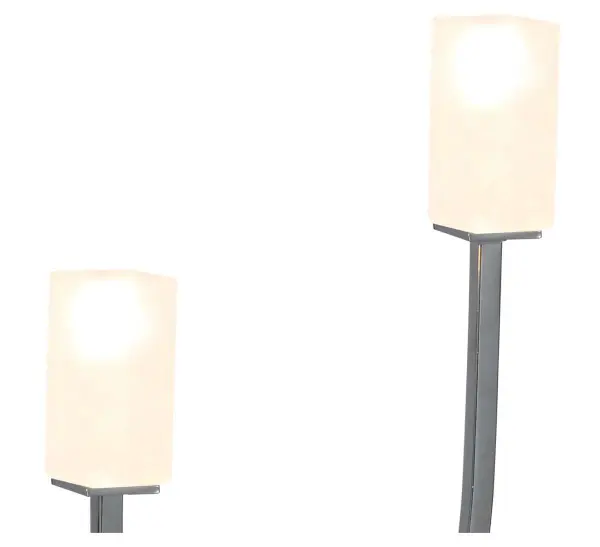 Topaz 2 Light Polished Chrome Table Lamp c/w Square Glass