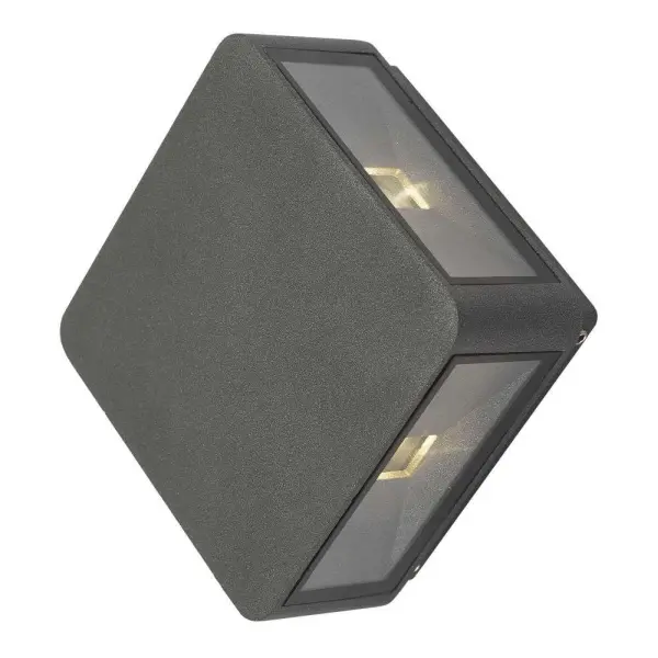 Weiss 4 Light Wall Light Square Anthracite IP65 LED