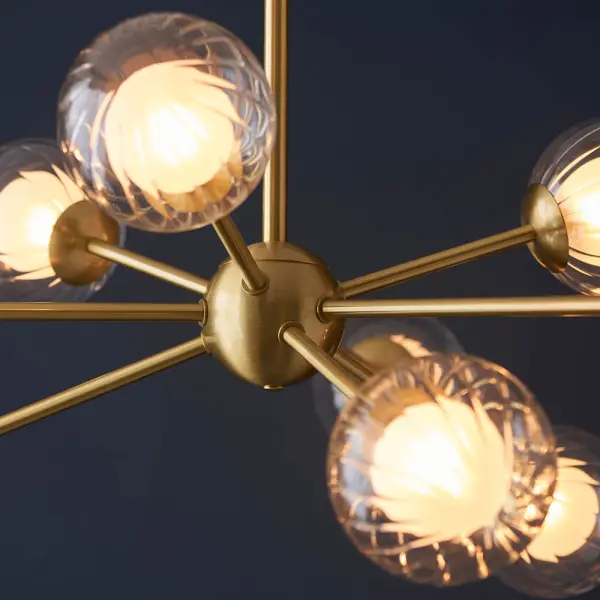 March 9 Light Ceiling Pendant in Satin Brass