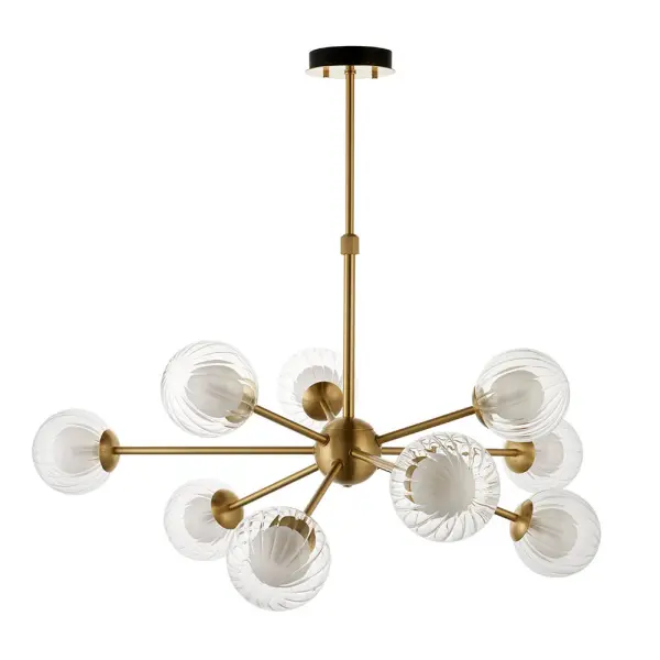 March 9 Light Ceiling Pendant in Satin Brass