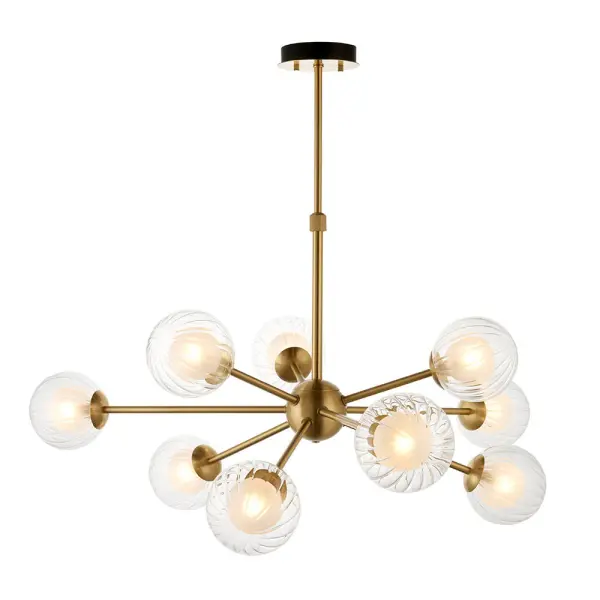 March 9 Light Ceiling Pendant in Satin Brass