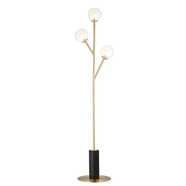 March Floor Lamp in Satin Brass