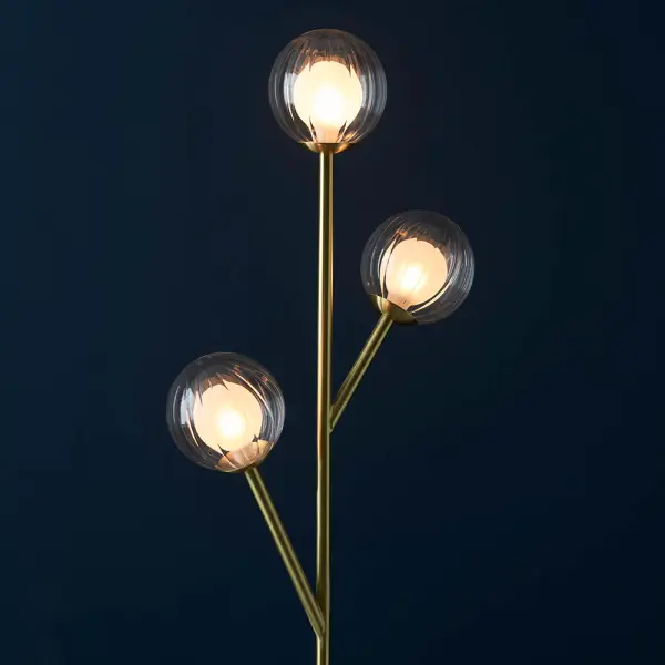 March Floor Lamp in Satin Brass