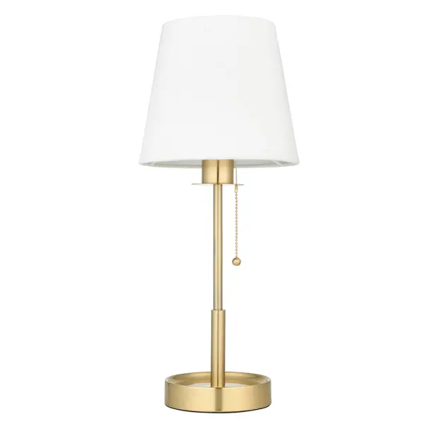Roe Satin Brass Table Lamp C/W Shade