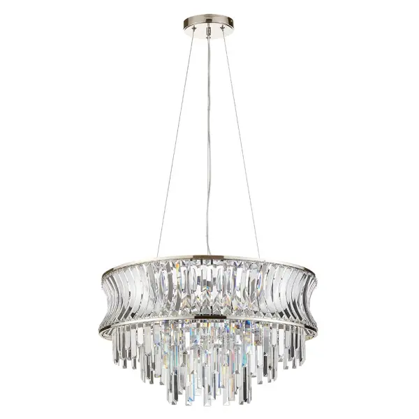 Alice 9 Light Bright Nickel Chandelier