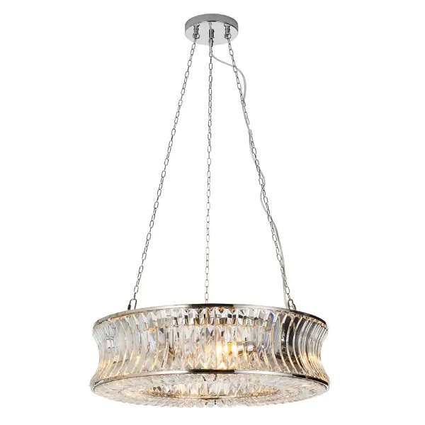 Alice Bright Nickel 6 Light Chandelier