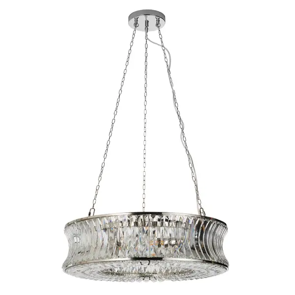Alice Bright Nickel 6 Light Chandelier