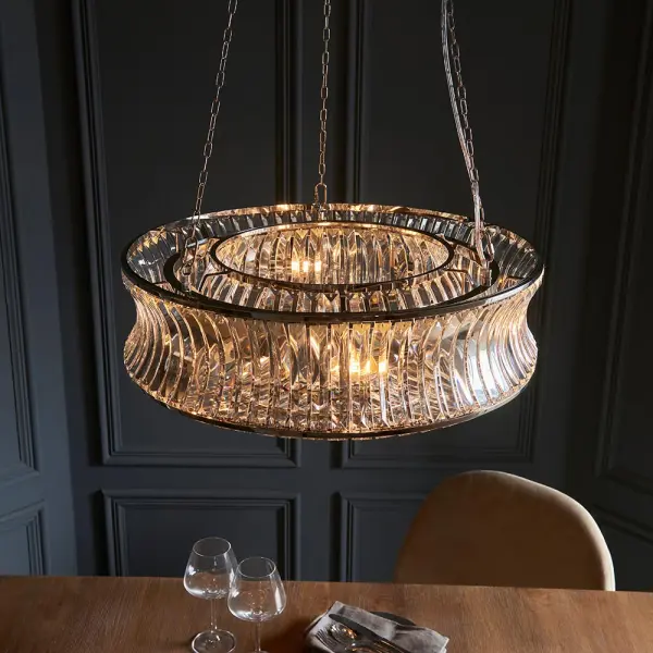 Alice Bright Nickel 6 Light Chandelier