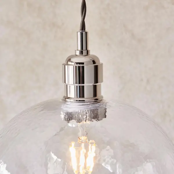Molly Large Clear Hammered Glass Pendant
