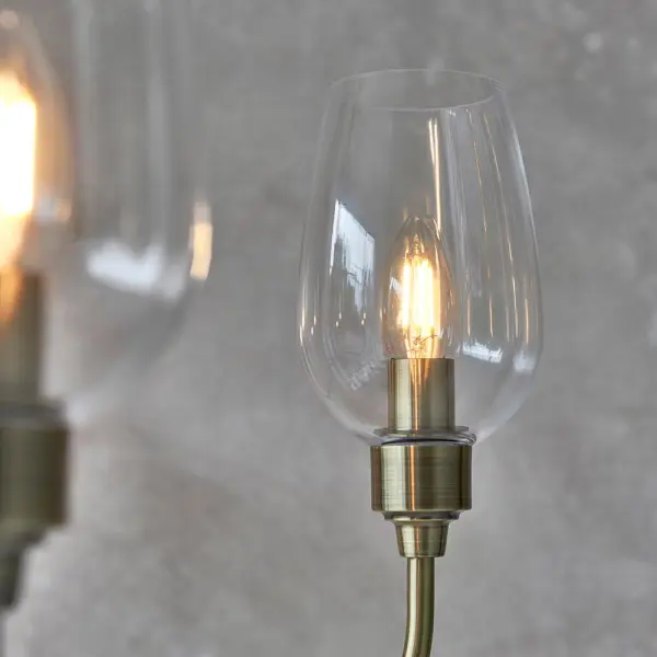 Pure 6 Light Antique Brass Ceiling Light
