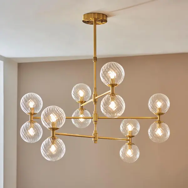 Ben Brushed Brass 12 Light Pendant
