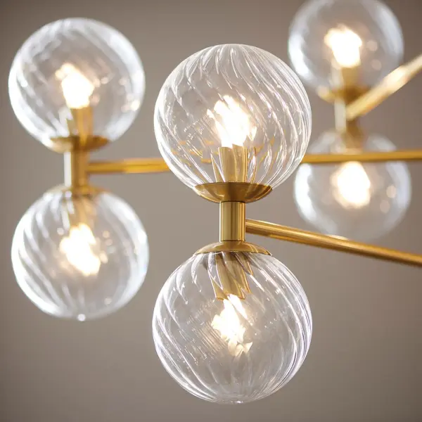 Ben Brushed Brass 12 Light Pendant