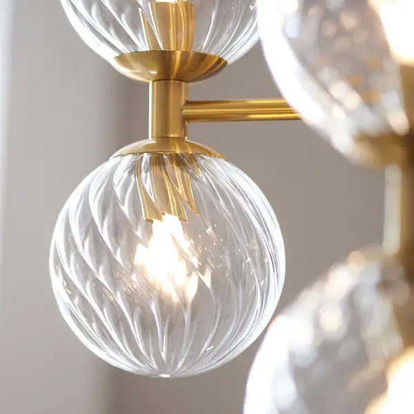 Ben Brushed Brass 12 Light Pendant