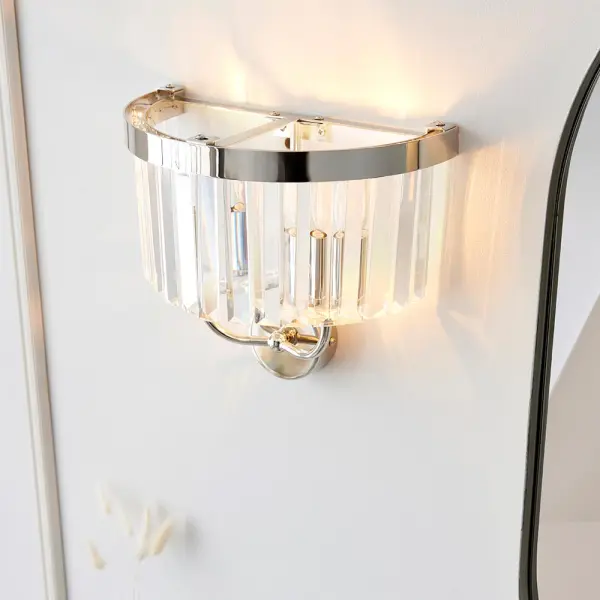Carol Bright Nickel & Crystal Wall Light