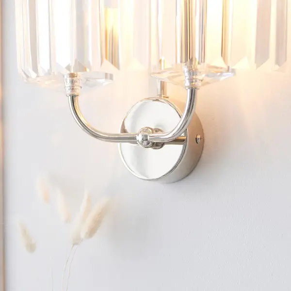 Carol Bright Nickel & Crystal Wall Light