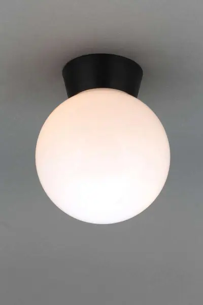 York Flush Light with Opal Globe