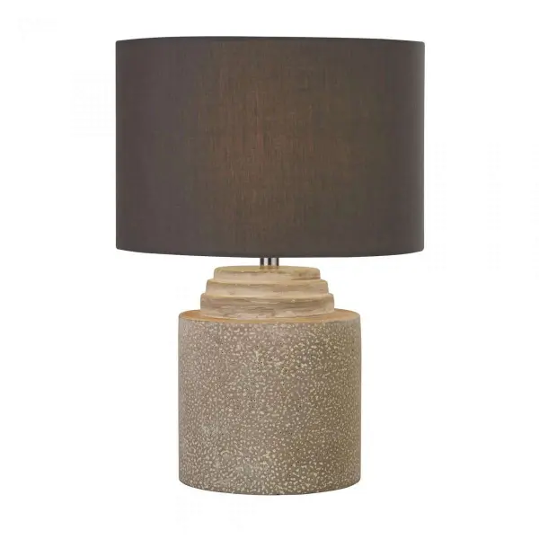 Zara Grey Cement Table Lamp With Grey Shade