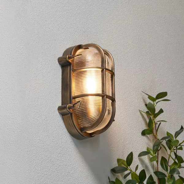 Davey Gold Caged Oval Bulkhead