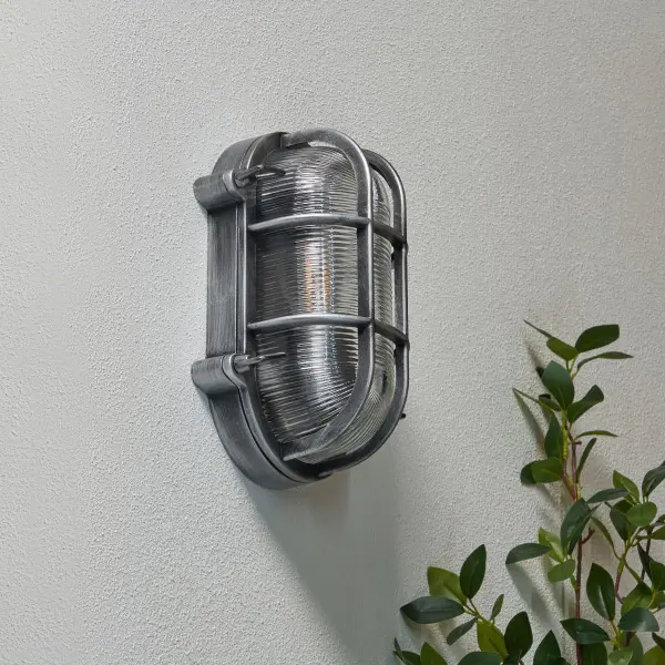 Davey Silver Caged Oval Bulkhead