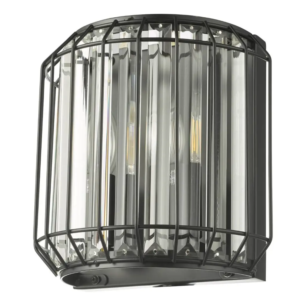 Naeva 2 Light Black Wall Fitting