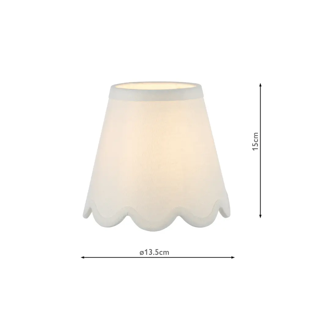 Nerita Ivory Linen Tapered Shade 15cm