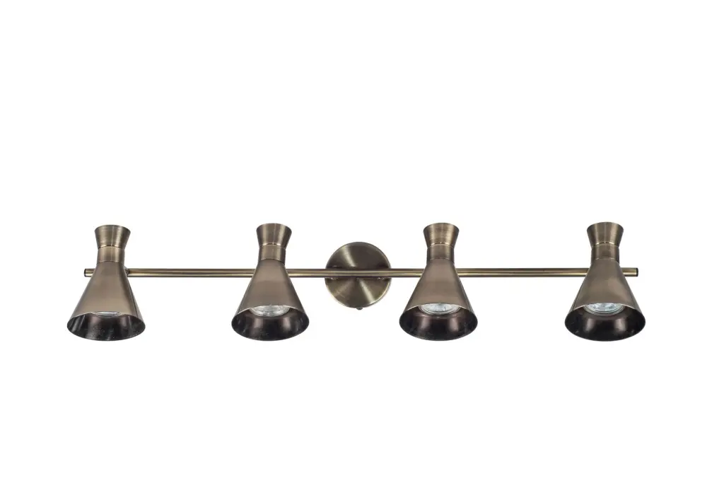 Pixar 4 Light Spotlight Bar in Antique Brass