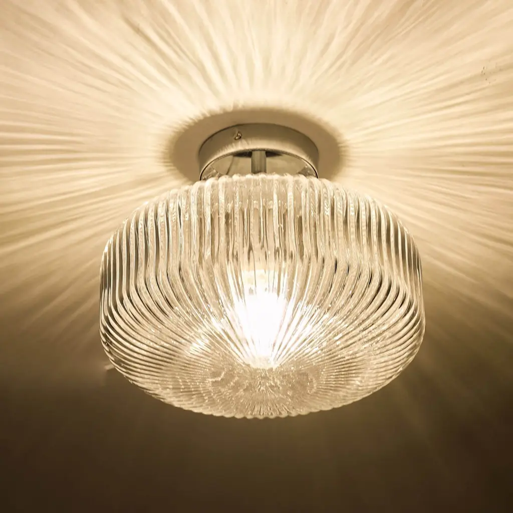 Riva Semi Flush Polished Chrome Bathroom IP44