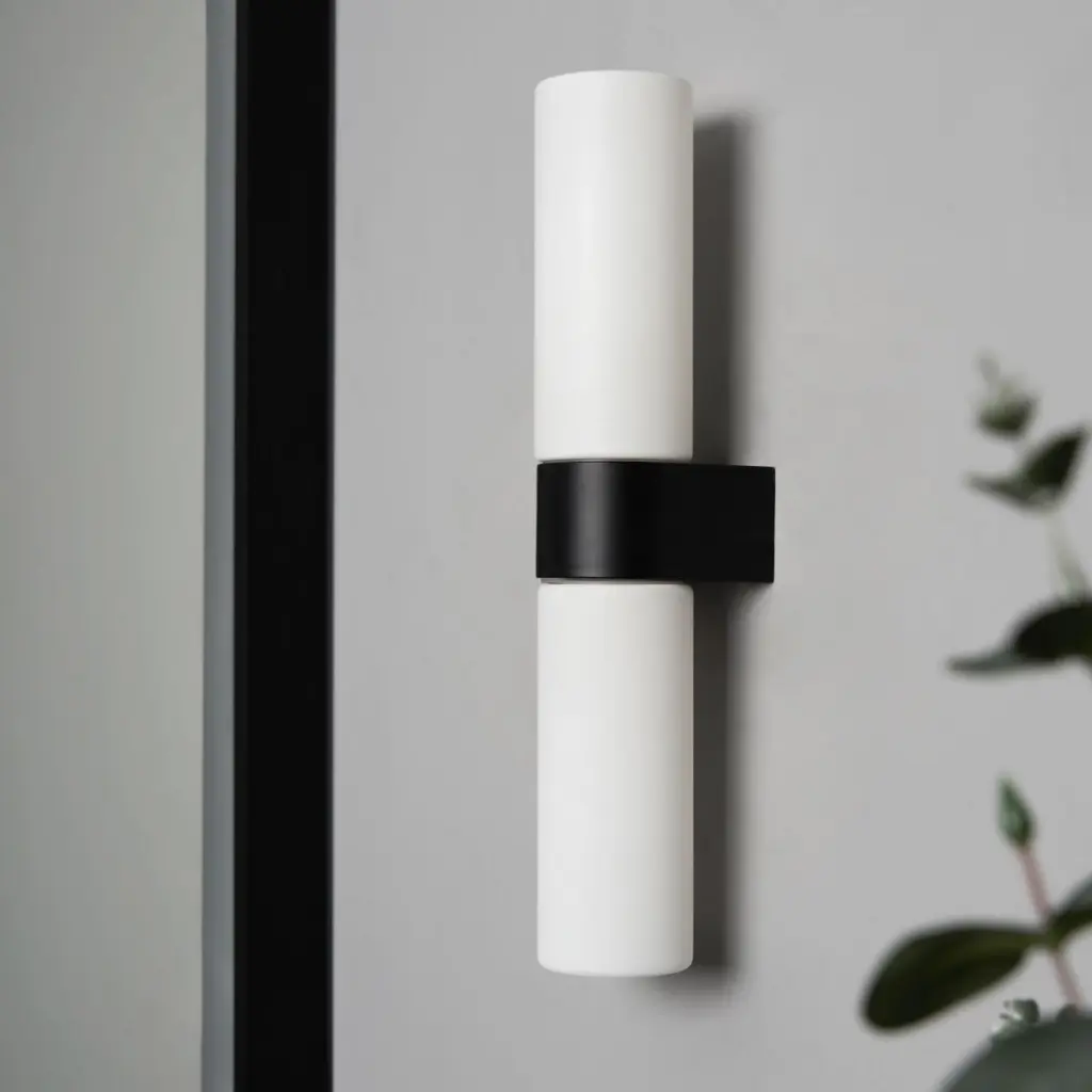 Cuco Black & Opal Glass Wall Light