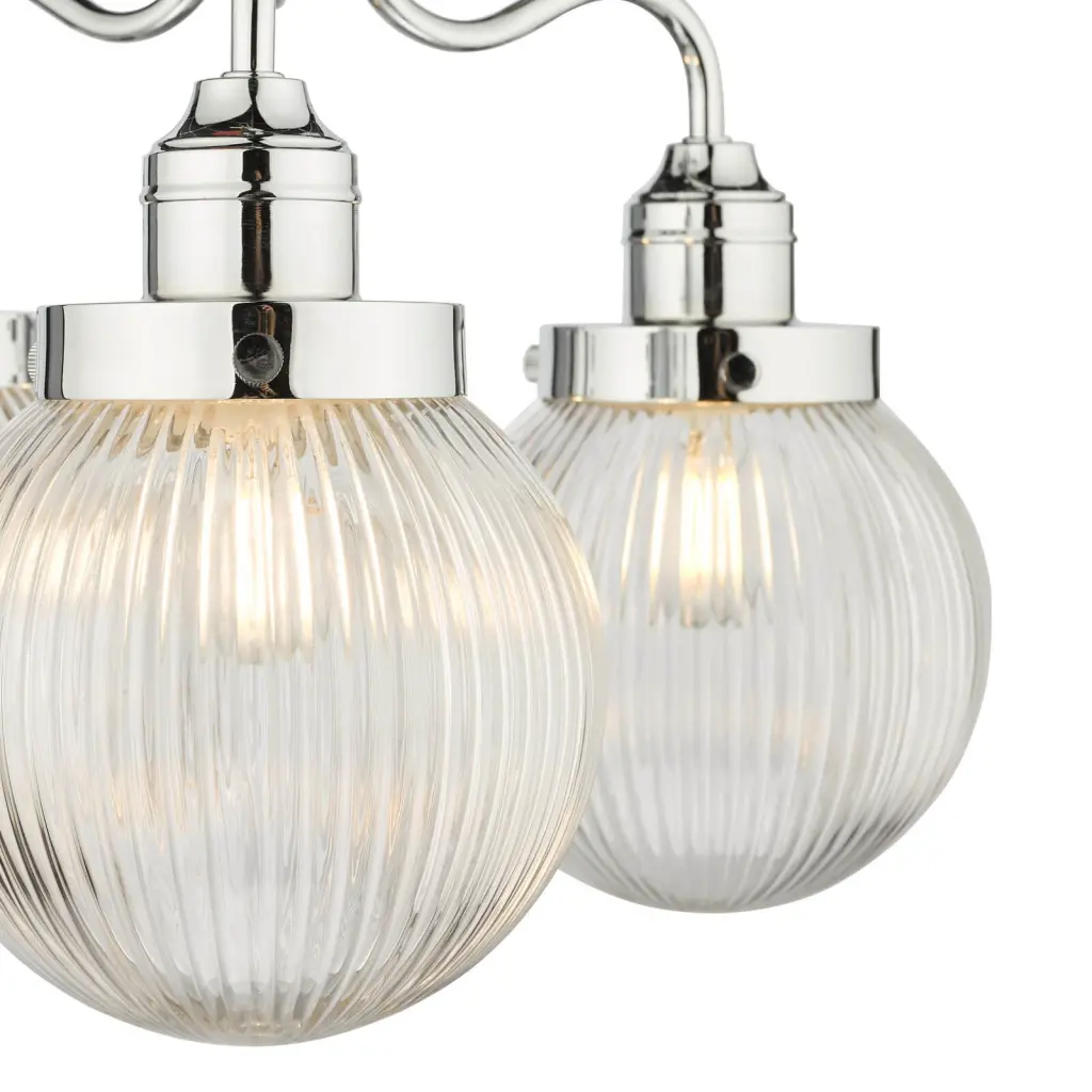 Tamara 3 Light Semi Flush in Polished Chrome IP44
