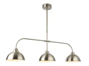 Eagle 3 Light Bar Pendant in Brushed Steel
