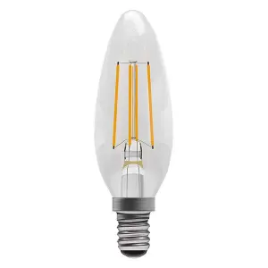 4W LED Dimmable Filament Candle - SES, Clear, 2700K