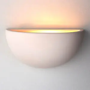 Pride 1 Light Ceramic Half Moon Wall Light