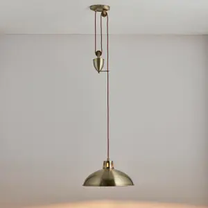 Polka Antique Brass Rise and Fall Metal Pendant