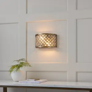 Hudson 2 Light Wall in Antique Brass Hudson 2 Light Wall in Antique Brass