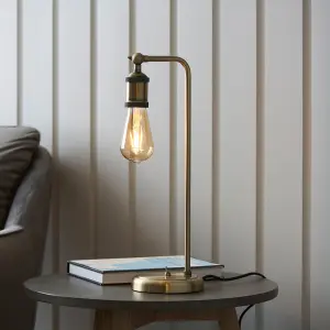 Hal Table Lamp in Antique Brass Finish