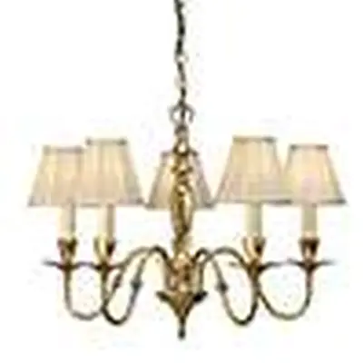 Asquith 5lt pendant & beige shades 40W