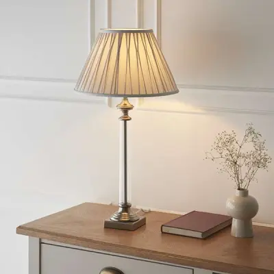 Avebury Antique Chrome Table Lamp Base Only
