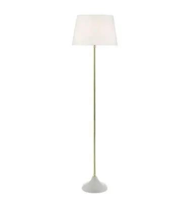 Bliss Floor Lamp White/ Gold complete with Shade