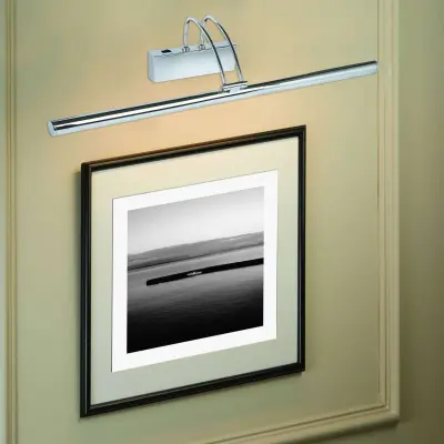CHROME PICTURE LIGHT WITH ADJUSTABLE HEAD