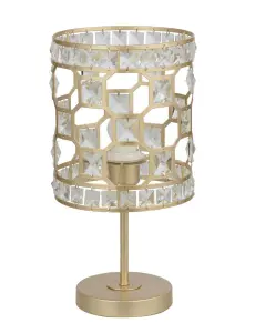 Diana Crystal Table Lamp in Champagne Gold