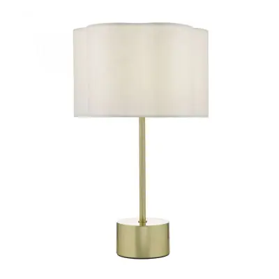 där lighting  LIL4241 Liliya Table Lamp Satin Brass With Shade