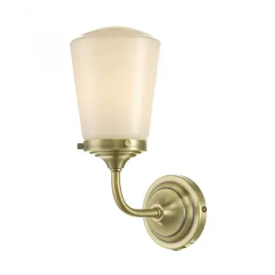 där lighting CAD0775 Caden Bathroom Wall Light Antique Brass IP44