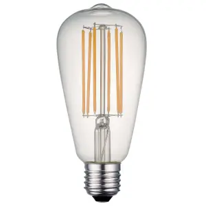 E27 LED Dimmable Rustic Filament Lamp 7W 850 Lumens Clear