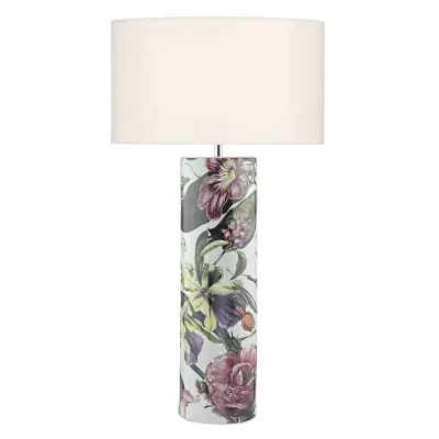 Elana Ceramic Table Lamp Tropical Print Base Only