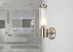 Eleanor Satin Chrome Bathroom Wall Light IP44